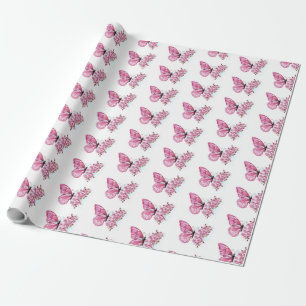 Bloemvink met roze Sakura Cadeaupapier