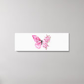 Bloemvink met roze Sakura Canvas Afdruk (Voorkant)