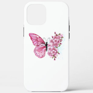 Bloemvink met roze Sakura iPhone 12 Pro Max Hoesje