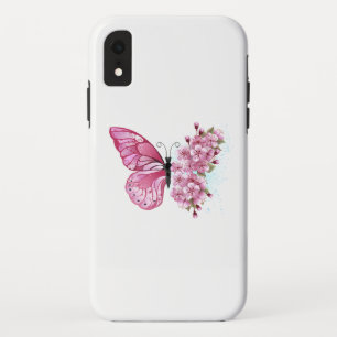Bloemvink met roze Sakura iPhone XR Hoesje