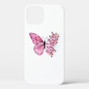 Bloemvink met roze Sakura iPhone 12 Pro Hoesje