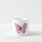 Bloemvink met roze Sakura Espresso Kop (Voorkant)
