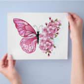 Bloemvink met roze Sakura Flyer (Hand)