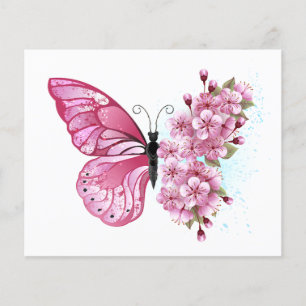 Bloemvink met roze Sakura Flyer
