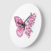 Bloemvink met roze Sakura Grote Klok (Hoek)