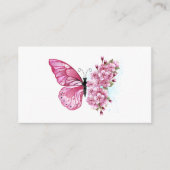 Bloemvink met roze Sakura Informatiekaartje (Voorkant)