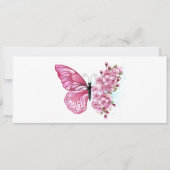 Bloemvink met roze Sakura Kaart (Voorkant)