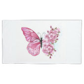 Bloemvink met roze Sakura Kussensloop (Voorkant)