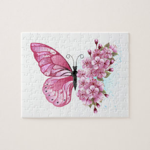 Bloemvink met roze Sakura Legpuzzel