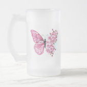 Bloemvink met roze Sakura Matglas Bierpul (Links)
