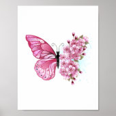 Bloemvink met roze Sakura Poster (Voorkant)