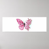 Bloemvink met roze Sakura Poster (Voorkant)