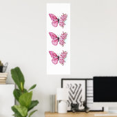 Bloemvink met roze Sakura Poster (Thuiskantoor)