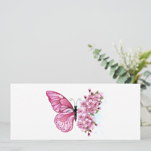 Bloemvink met roze Sakura Programma (Staand voorkant)