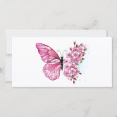Bloemvink met roze Sakura Save The Date (Voorkant)