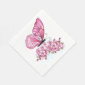 Bloemvink met roze Sakura Servet (Hoek)