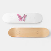 Bloemvink met roze Sakura Skateboard (Horizontaal)