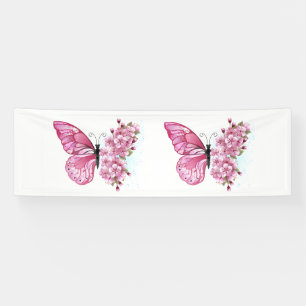 Bloemvink met roze Sakura Spandoek
