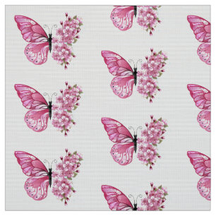 Bloemvink met roze Sakura Stof