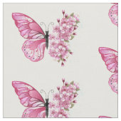 Bloemvink met roze Sakura Stof (Close Up)