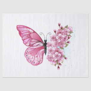 Bloemvink met roze Sakura Tissuepapier