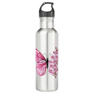Bloemvink met roze Sakura Waterfles