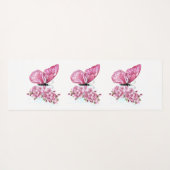 Bloemvink met roze Sakura Yogamat (Achterkant (horizontaal))