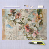 Bloemvink Shabby Collage Postale Ontkoppeling Tissuepapier (Craft)