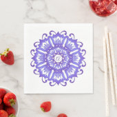 Bloemviolette mandala. Monogram. Servetten (Insitu)