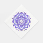 Bloemviolette mandala. Monogram. Servetten (Hoek)