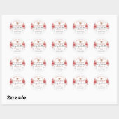 Bloemvlinder Aangepaste Zakelijke Bodyboter Ronde Sticker (Vel)