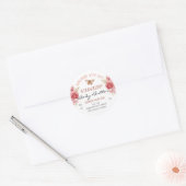 Bloemvlinder Aangepaste Zakelijke Bodyboter Ronde Sticker (Envelop)