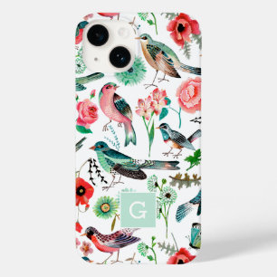 bloemvogelbotanisch patroon Case-Mate iPhone 14 hoesje