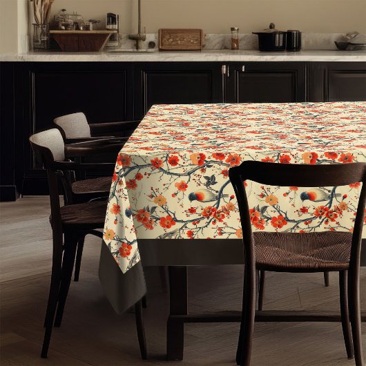 Bloemvogels tafelkleed Gezellige Herfst Eten Accen