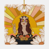 Bloemvrede Keramisch Ornament (Achterkant)