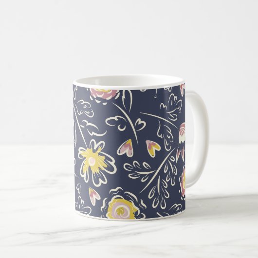 bloemwervelwind koffiemok (Voorkant rechts)