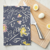 bloemwervelwind theedoek (Quarter Fold)