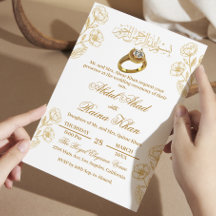 Bloemwit en Gouden Moslim Islamitische Verloving