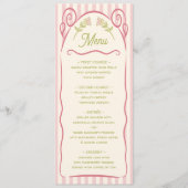 Bloemzaad Pakket Hand getrokken bruiloft Menu (Voorkant)