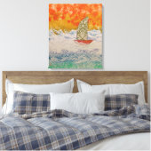Bloemzeil canvas afdruk (Insitu (Slaapkamer))