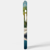 Bloemzwanenmeerveer kunstwerk Case-Mate iPhone case (Achterkant / Links)