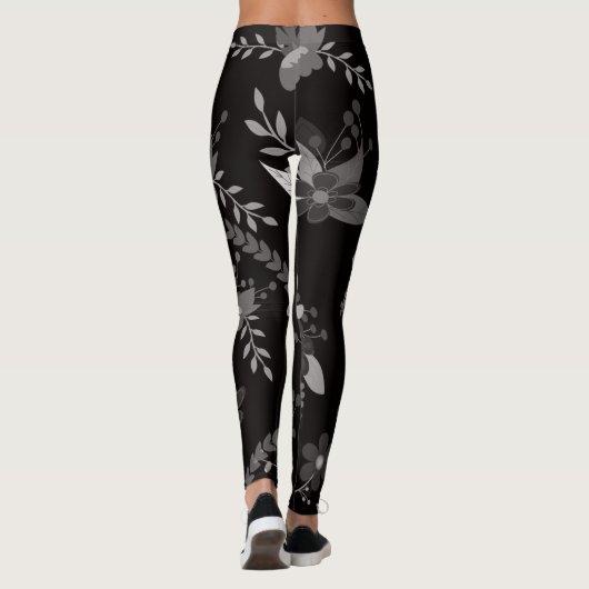 bloemzwart leggings (Achterkant)
