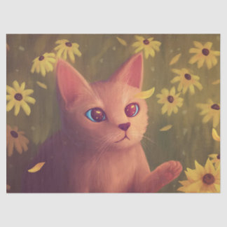Bloerklep | Katten en bloemen Tissuepapier