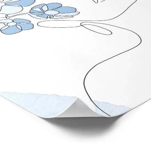 Bloerklep | Minimale portretkunst Poster (Hoek)