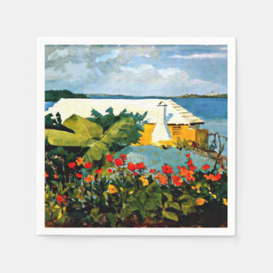Bloertuin en -bungalow door Winslow Homer Servet