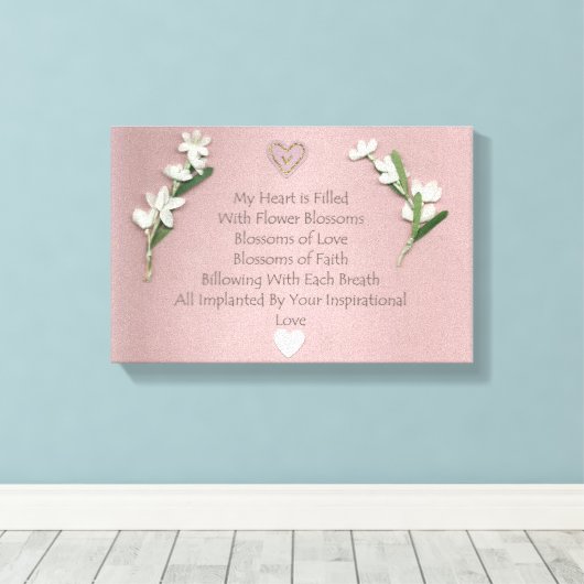 Bloesdruk Canvas Afdruk (Insitu (Houten vloer))