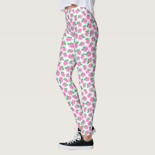 Bloesem in stijl Schattige Bloemen en Roze Rozen W Leggings