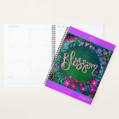 Bloesem Inspirerende Groene Bloemen Gepersonalisee Planner (Display)