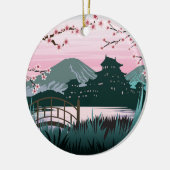 bloesem keramisch ornament (Links)