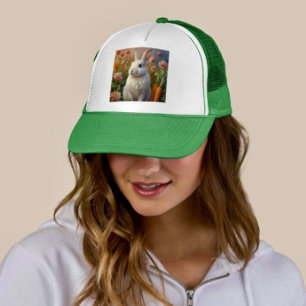 Bloesem Konijn & Wortel Patch Trucker Hoed Pet